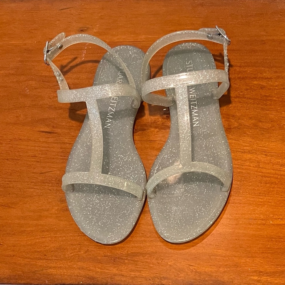 Stuart Weitzman clear jelly Sandals Minimalist Design